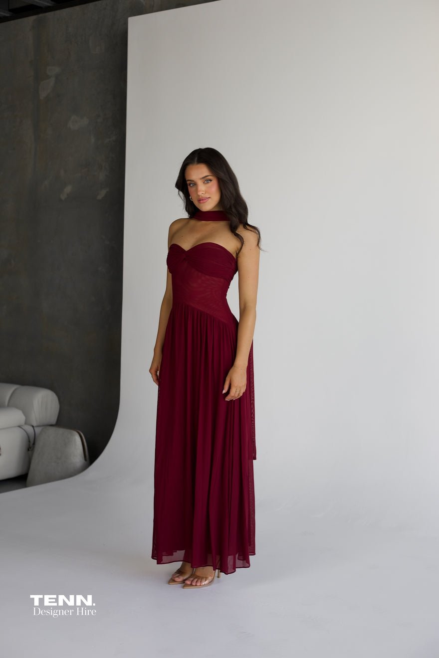 Raphaella Santana Ophelia Dress - Burgundy photo 2