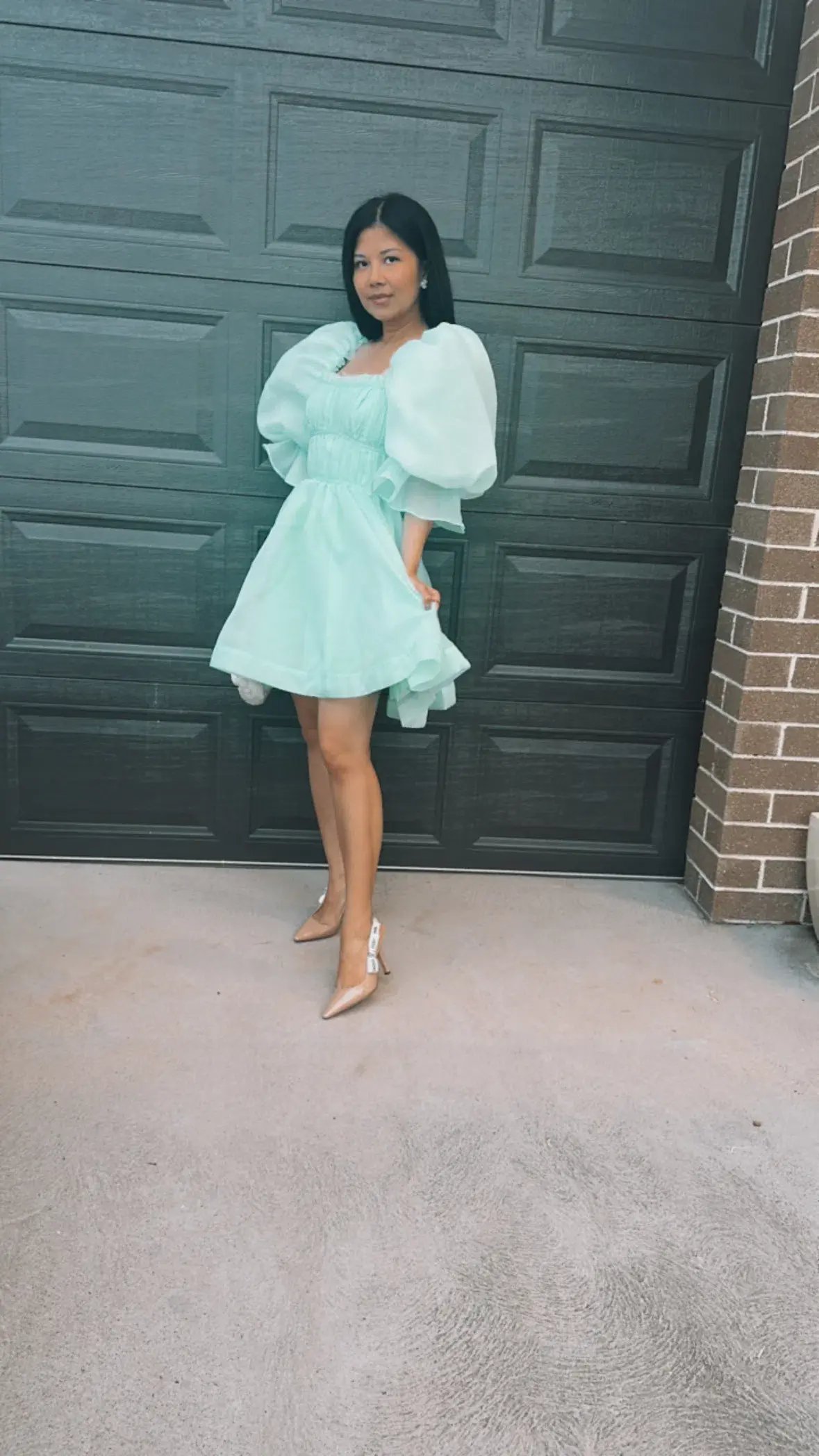 Aje Astrid Tie Back Dress Marine Green Size AU 8 photo 4