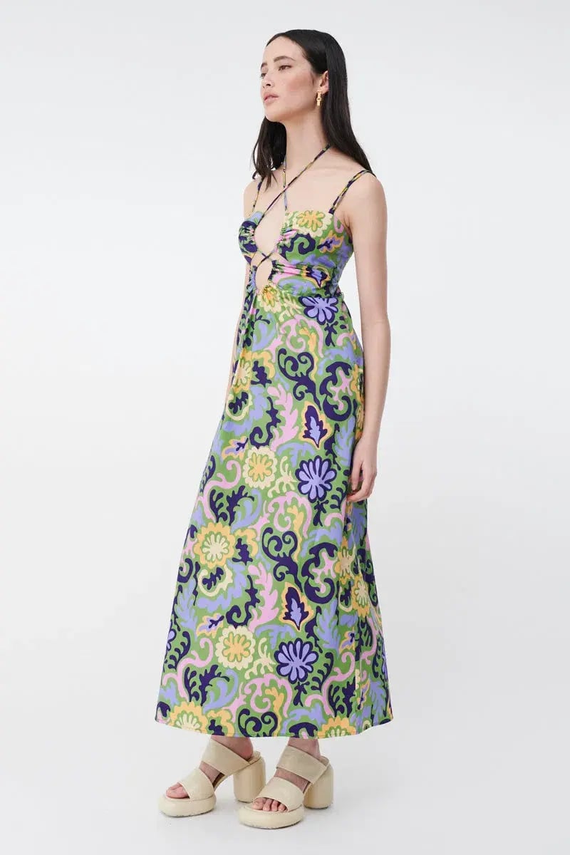Suboo Print Henri Strappy Cutout Maxi Dress Multi-colored Size S / AU 8 photo 3