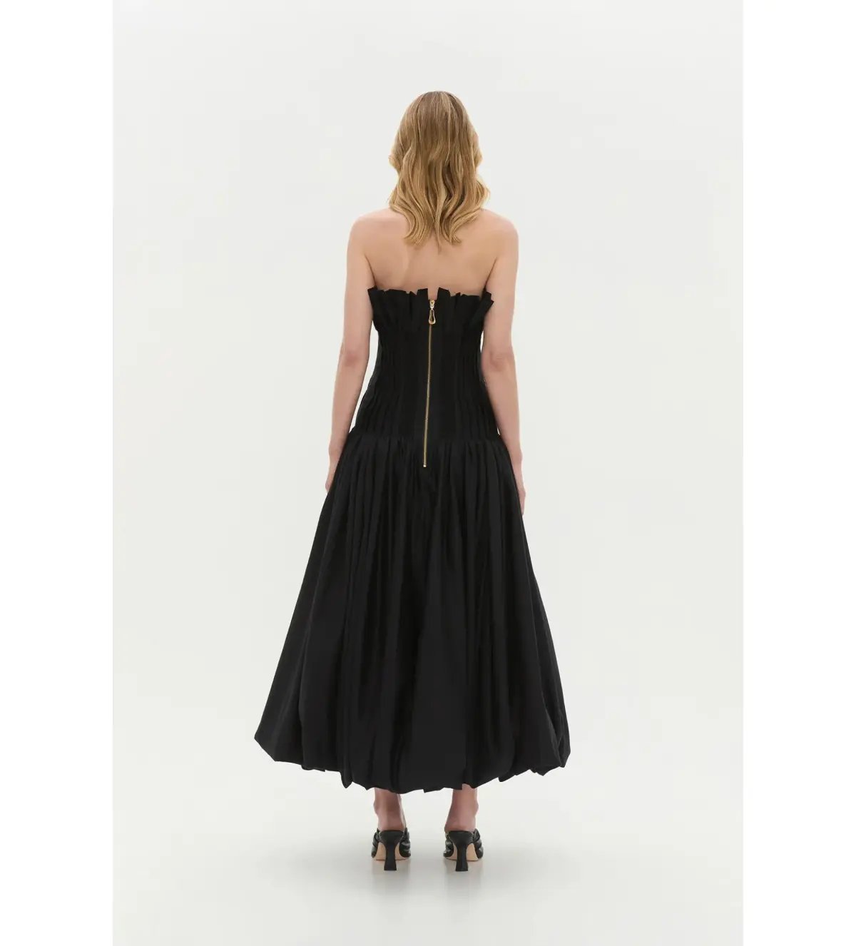 Aje Ivy Bubble Hem Gown in Black Size AU12 photo 2