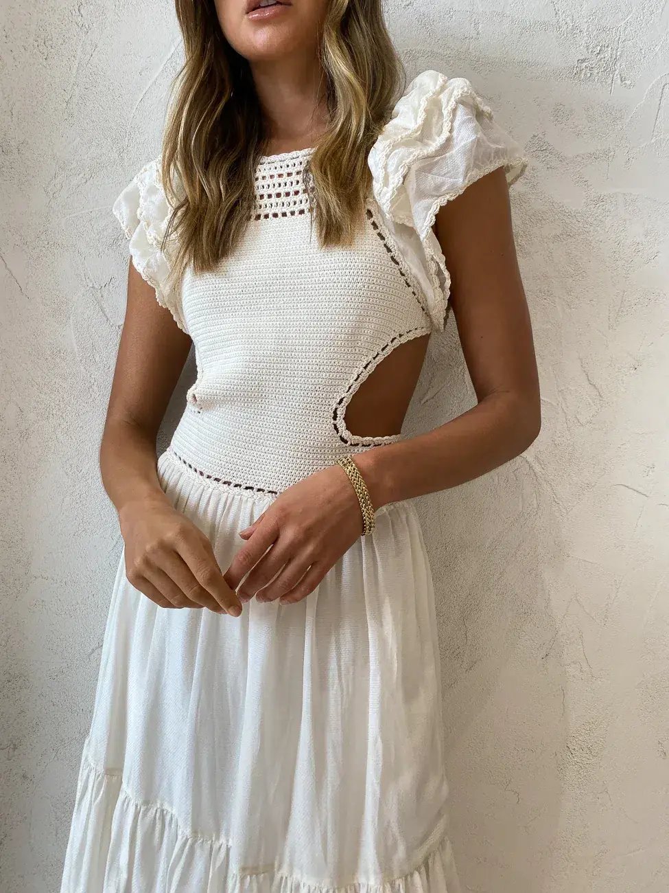Magali Pascal Lottie Maxi Dress Ivory Size 8 photo 4