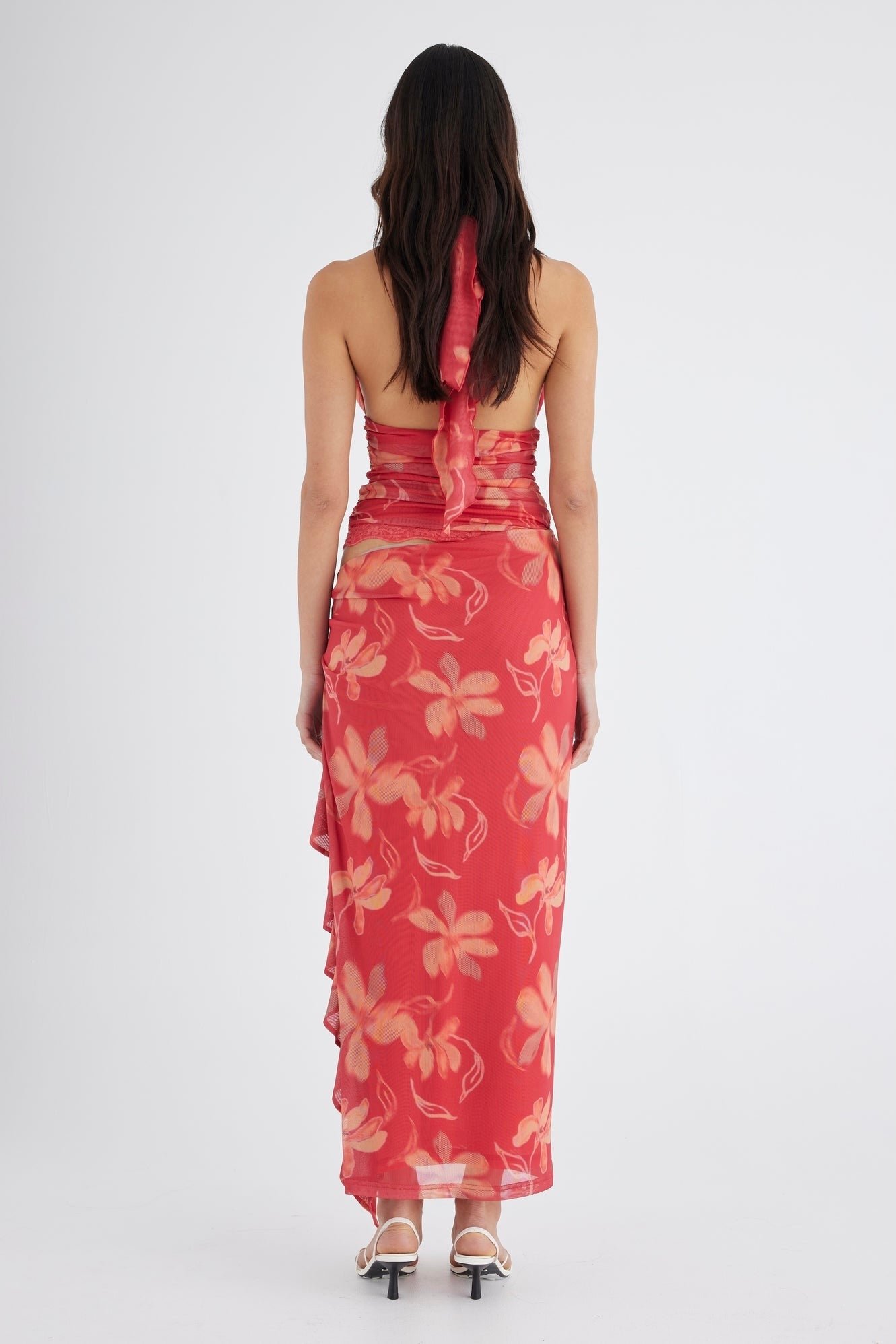 BENNI PENELOPE HALTER MAXI DRESS - HIBISCUS FLORAL photo 4