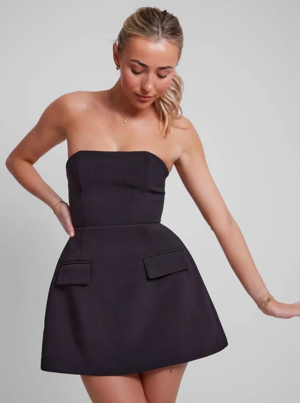 Odd Muse The Ultimate Muse Strapless Black Dress Black Size XS/ AU 6 photo 5