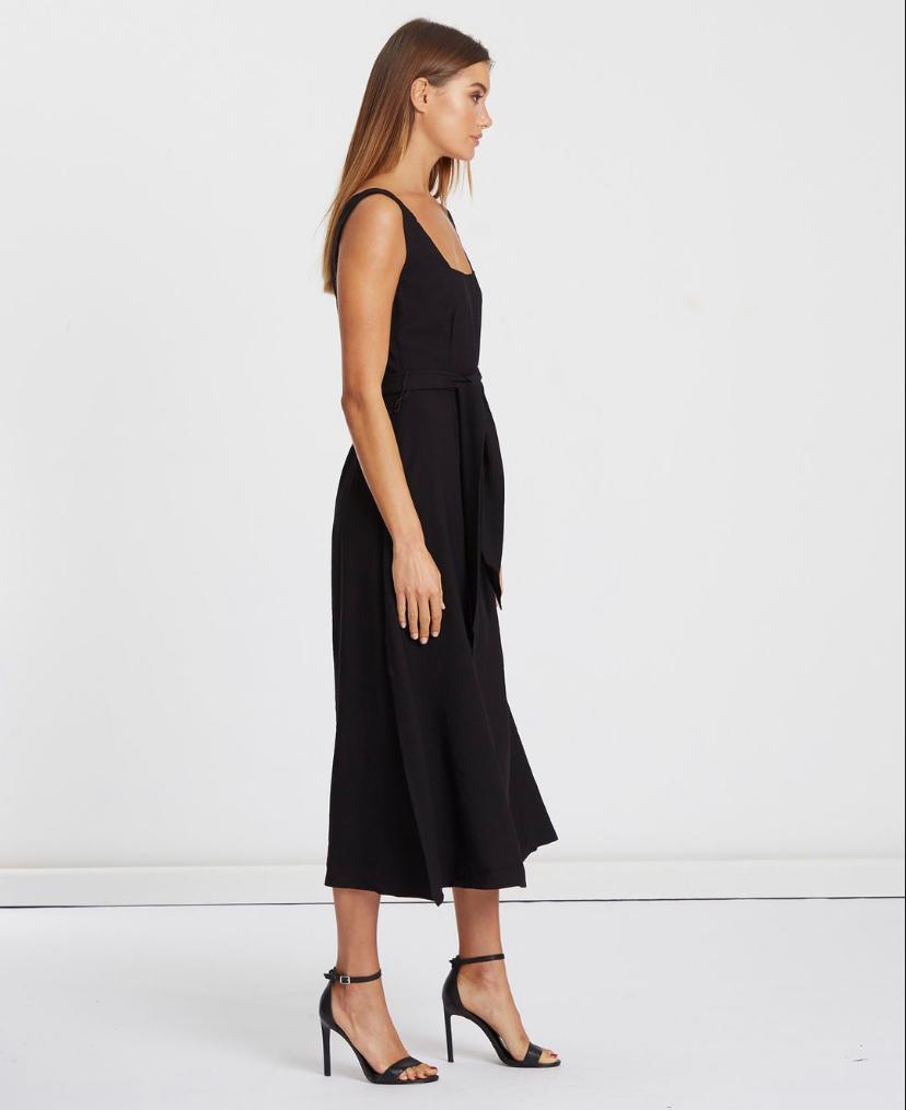 Willa The Label Charles Square Neck Dress Black Size 10 photo 2