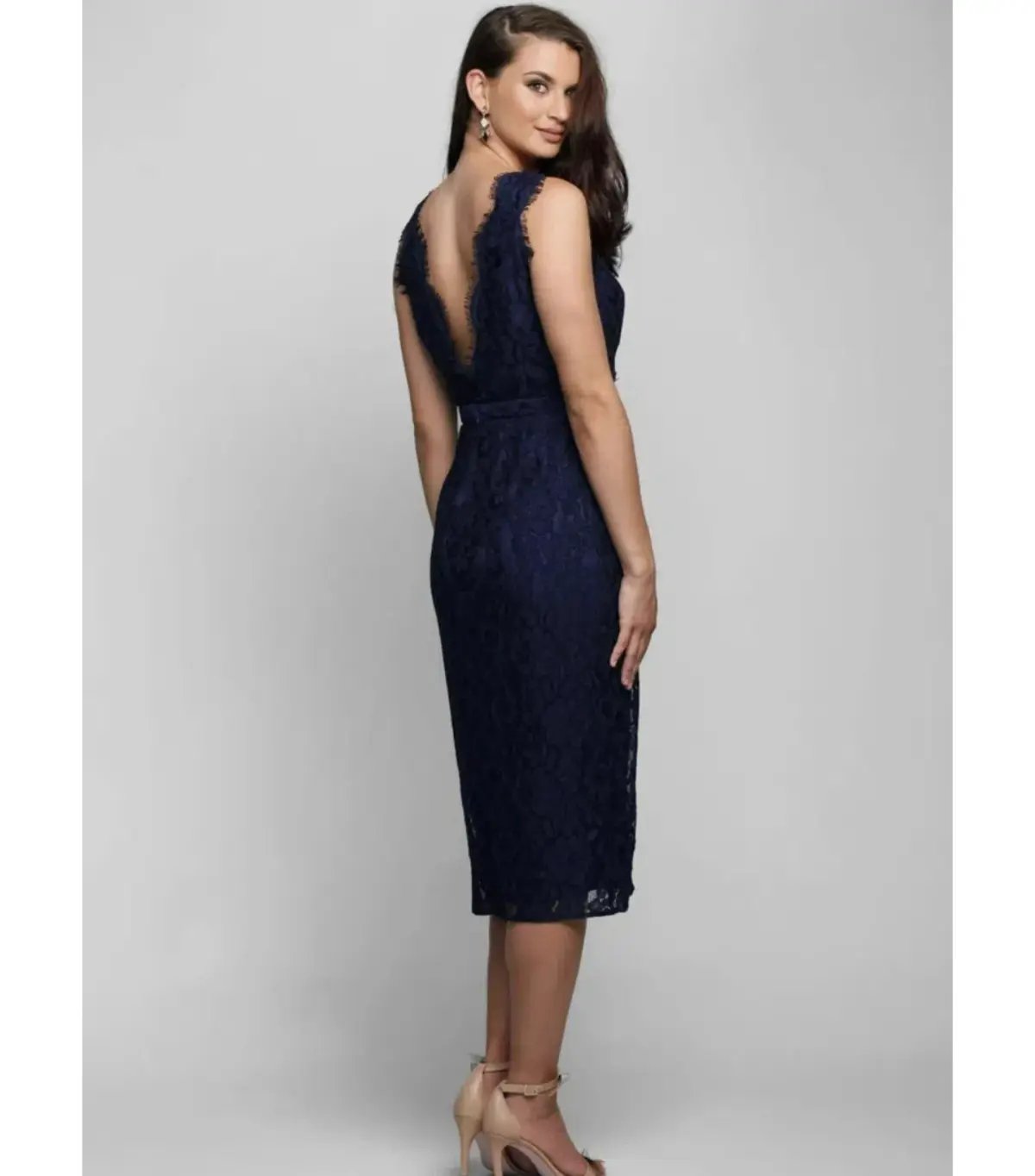Samantha Rose Willa Lace Mini Dress Navy Size AU 10 photo 2