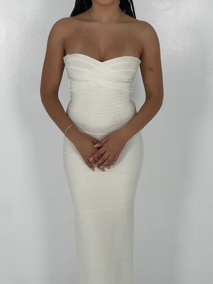 Herve Leger White Bandage Gown Size S / AU 8 photo 3