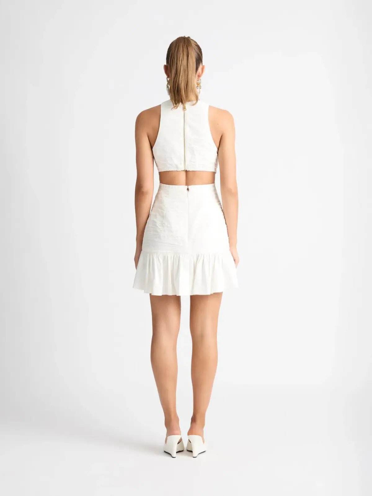 Sheike Isla Mini Dress in Ivory Size 12 photo 3