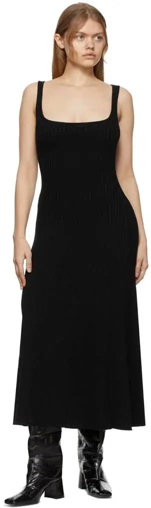 Anna Quan Dido Rib Knit Midi Dress Black Size 8 photo 10