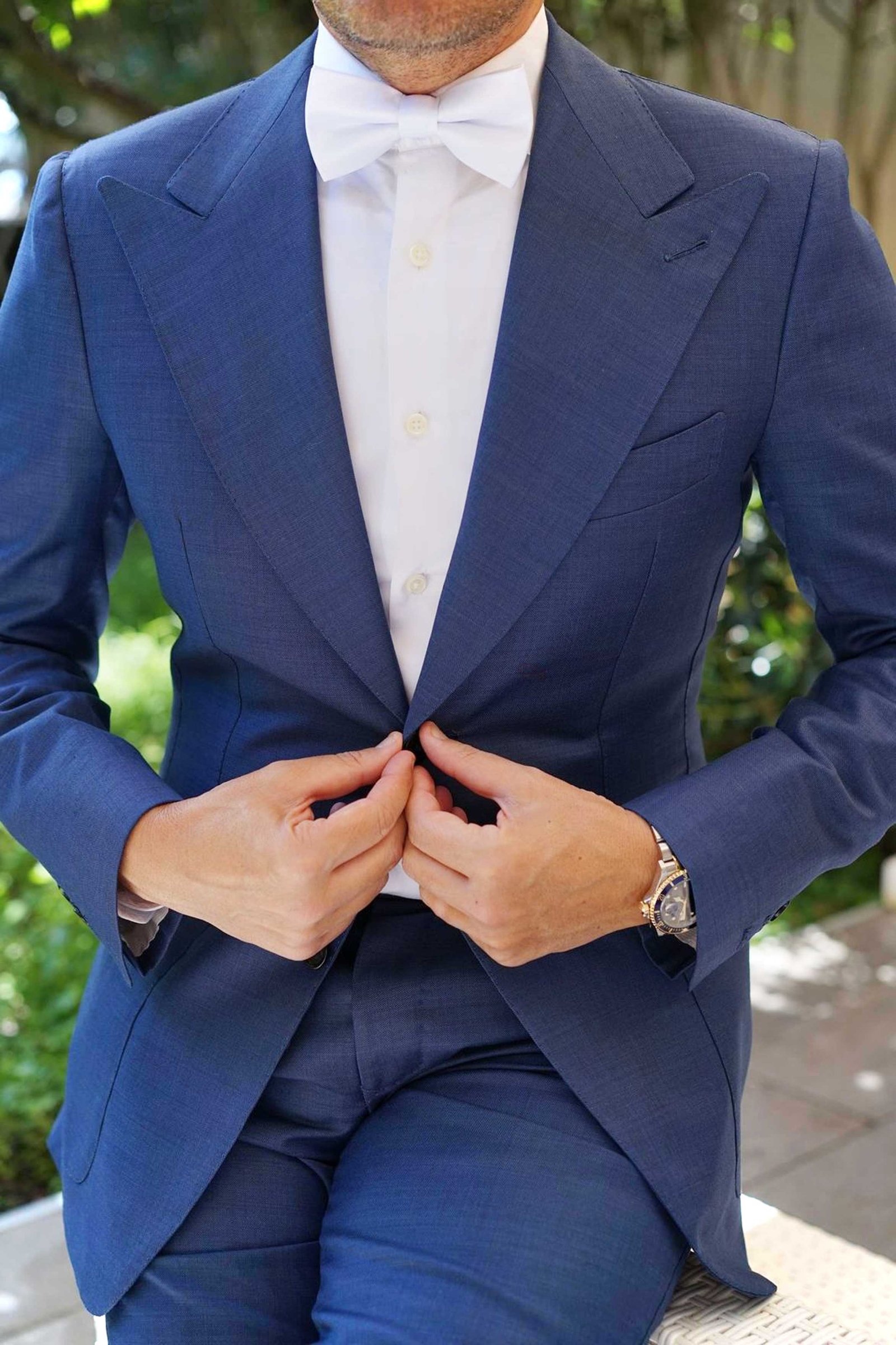 Otaa White Satin Bow Tie photo 2