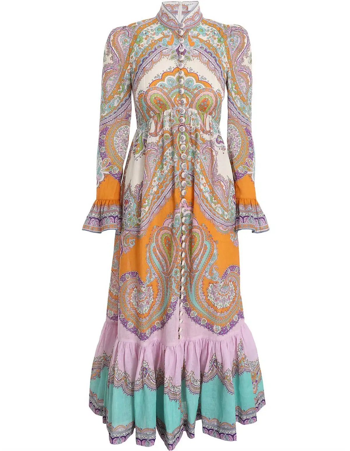 Zimmerman Lola Paisley Dress in Multi Print Size 1 / AU 10 photo 4