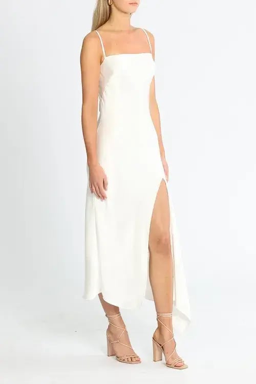 Camilla and Marc Acacia Square Neck Dress Ivory White Size AU 10 photo 2