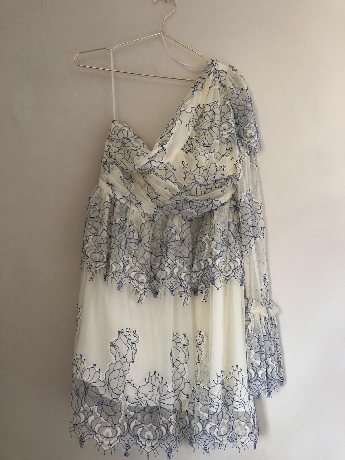 Alice McCall isn’t she lovely cream and cobalt size 12 dress photo 4