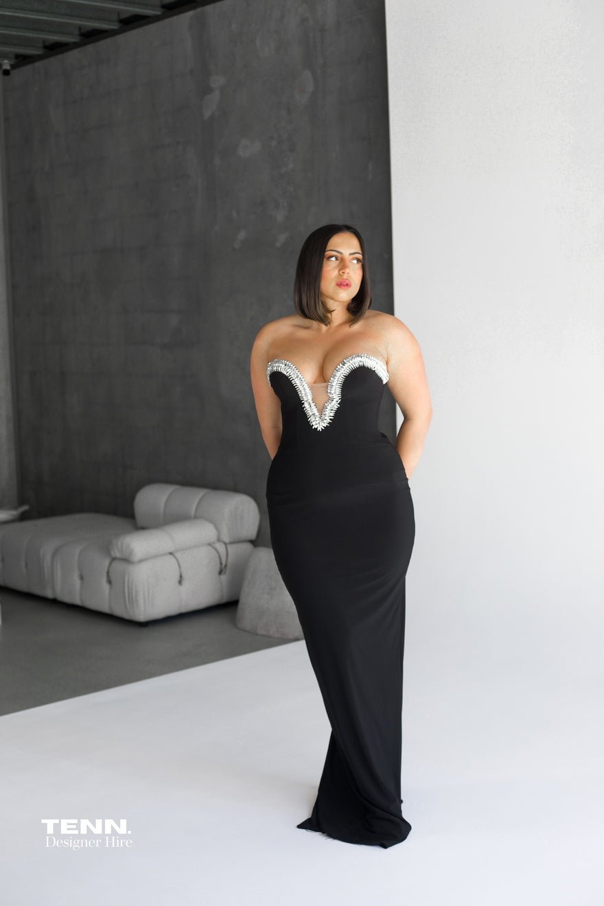 Albina Dyla Classica Gown - Black photo 3
