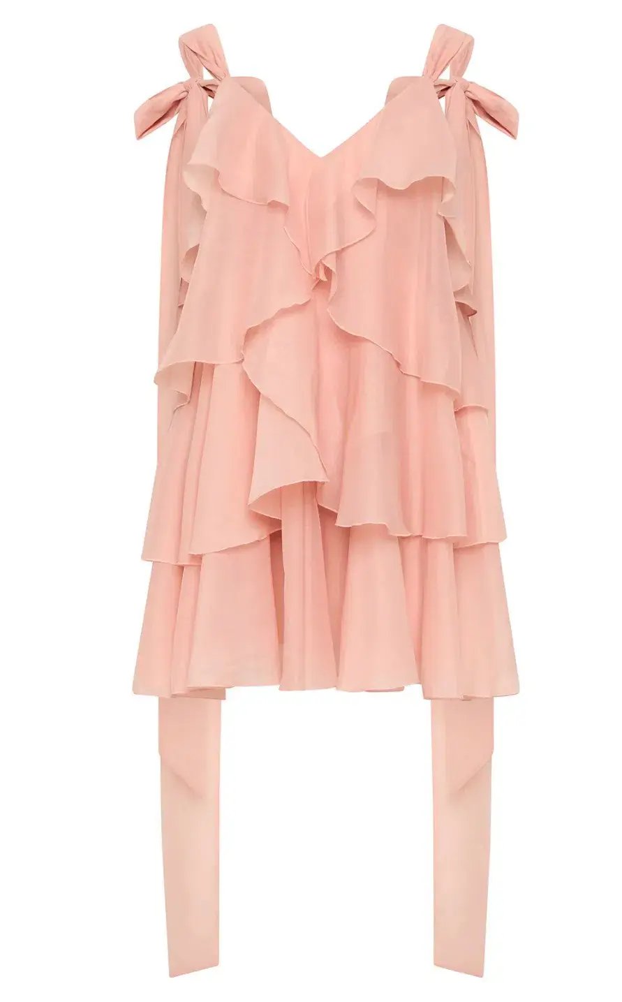 Aje Erin Mini Dress in muted rose photo 5