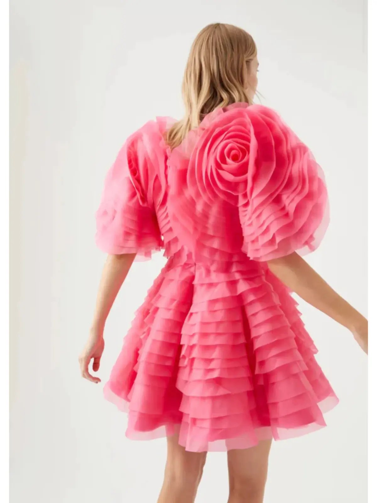 Aje Armour Ruffle Mini Dress Pink Size AU 14 photo 3