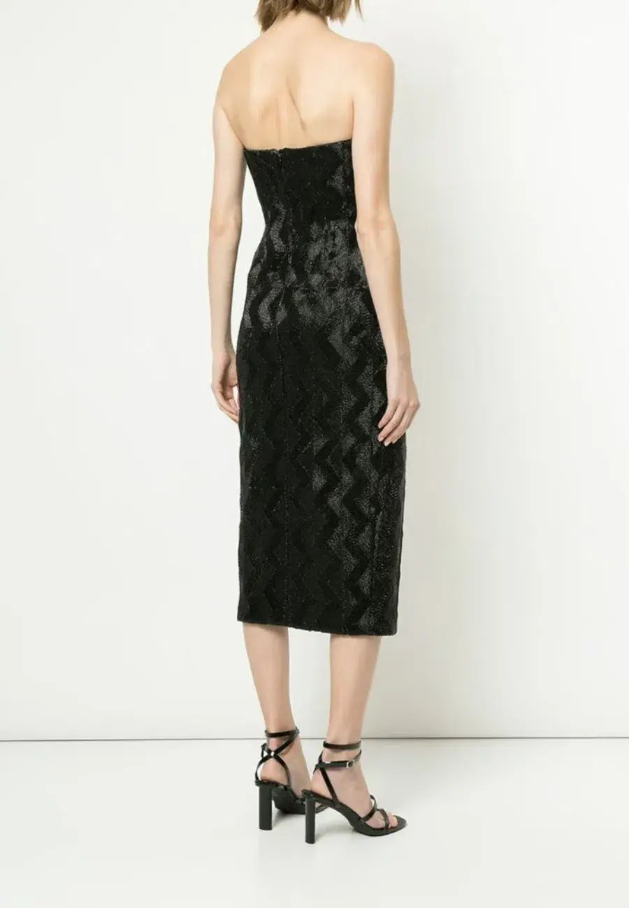 Manning Cartell No Filter Strapless Midi Dress Black Size 12 photo 3