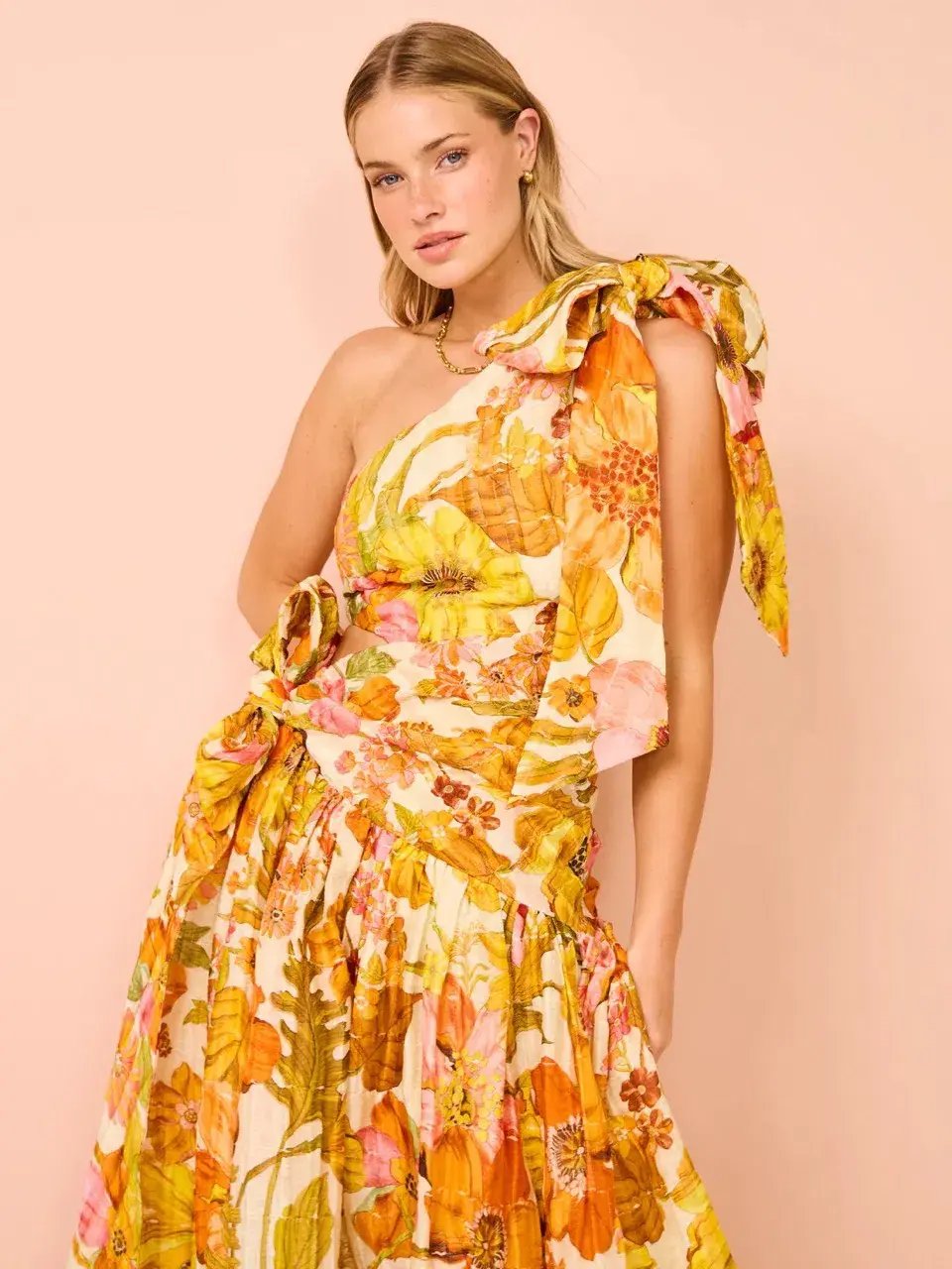 Alemais Silas One Shoulder Maxi Gown Multi Size 8 photo 5
