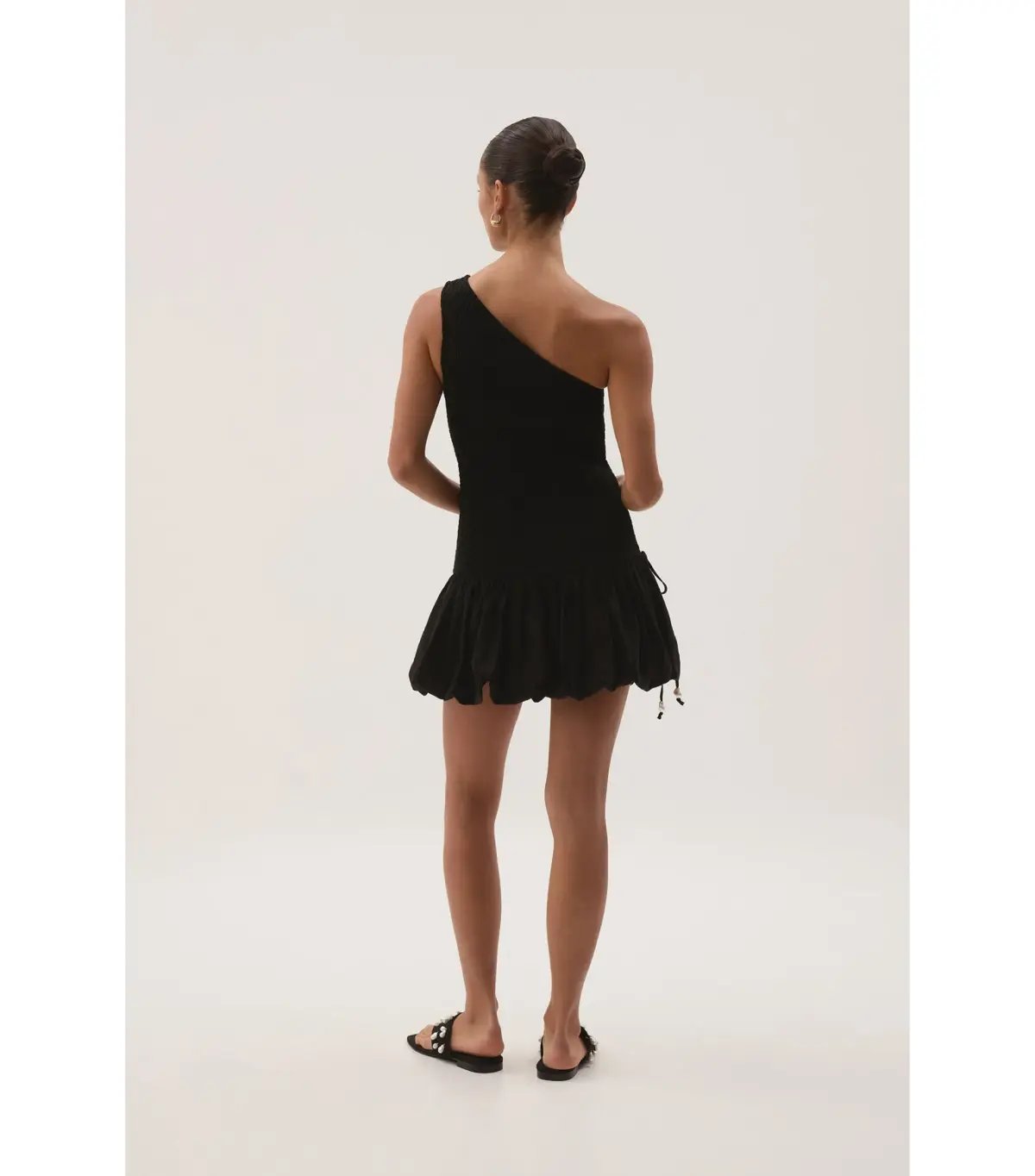 Aje Airlie One Shoulder Mini Dress Black Size AU 8 photo 4