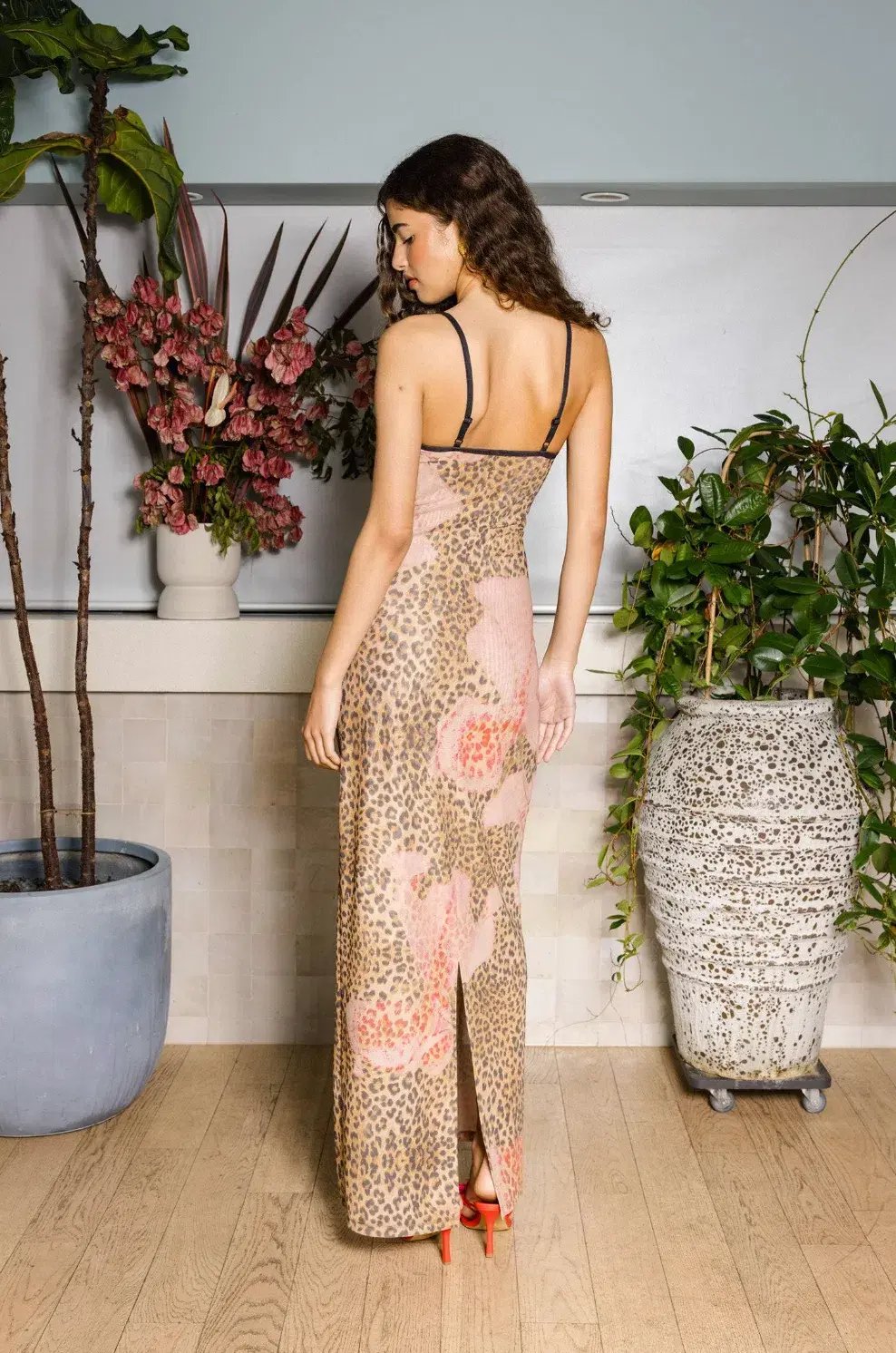 With Harper Lu Slip Dress Mesh Leopard Size S / AU 8 photo 2