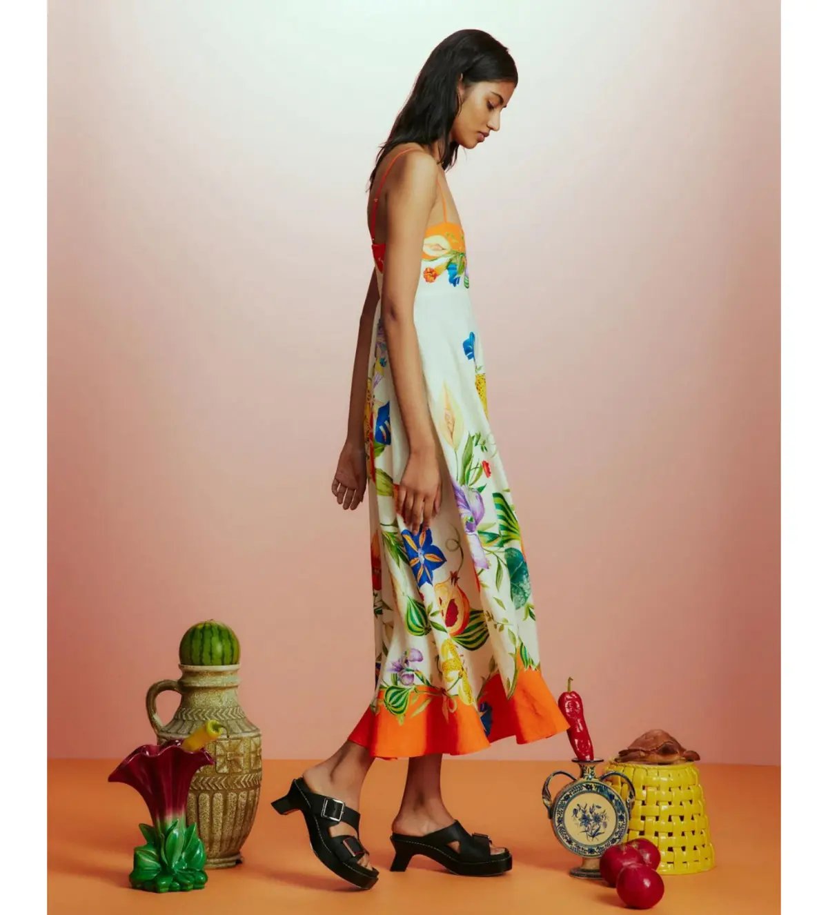 Alemais Flores Midi Sundress Print Size AU 10 photo 2