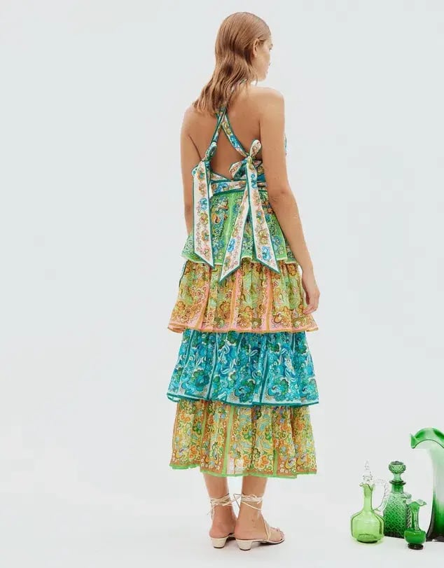 Alemais Dreamer Halter Tier Dress In Multi Size 12 photo 2