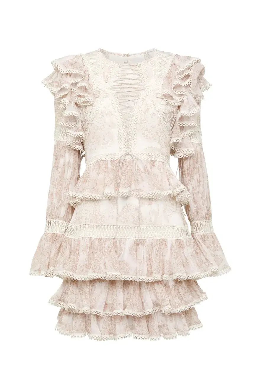Thurley Papilio Mini Dress Dusty Pink Size 10 photo 4