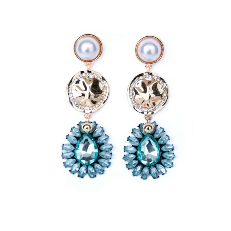 Ashlee Lauren Aqua Aida earrings photo 2