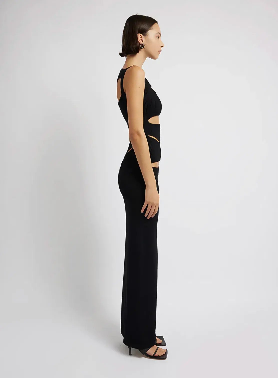 Christopher Esber Slashed Knit Dress in Black Size 8 photo 2