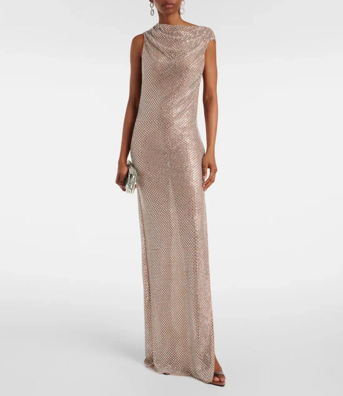 Self Portrait Maxi Dress Rhinestone Gown UK10 Fits AU8-12 photo 2