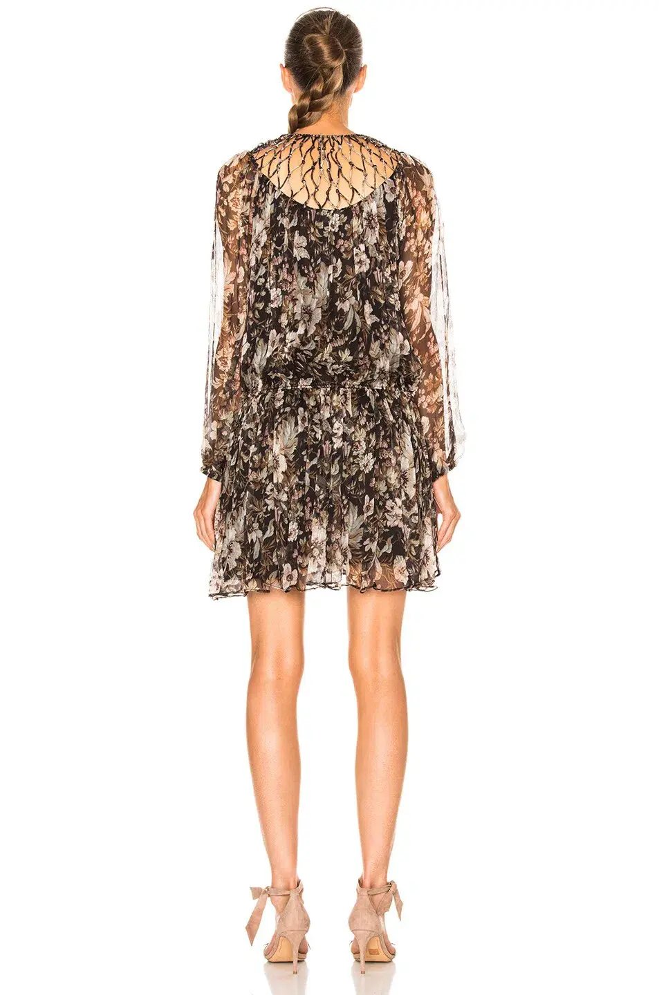 Zimmermann Gossamer Lattice Drawn Mini Dress Floral Size 0 / AU 8 photo 2