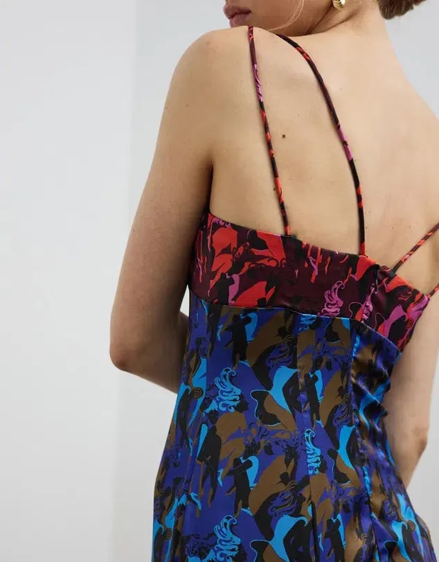 Staud Sketching Midi Dress Plum Sapphire Sirens Size 10 photo 2