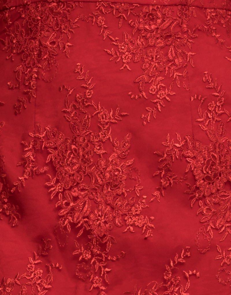 Bariano Emily Double Tier Lace Dress  Red Size 8 photo 4