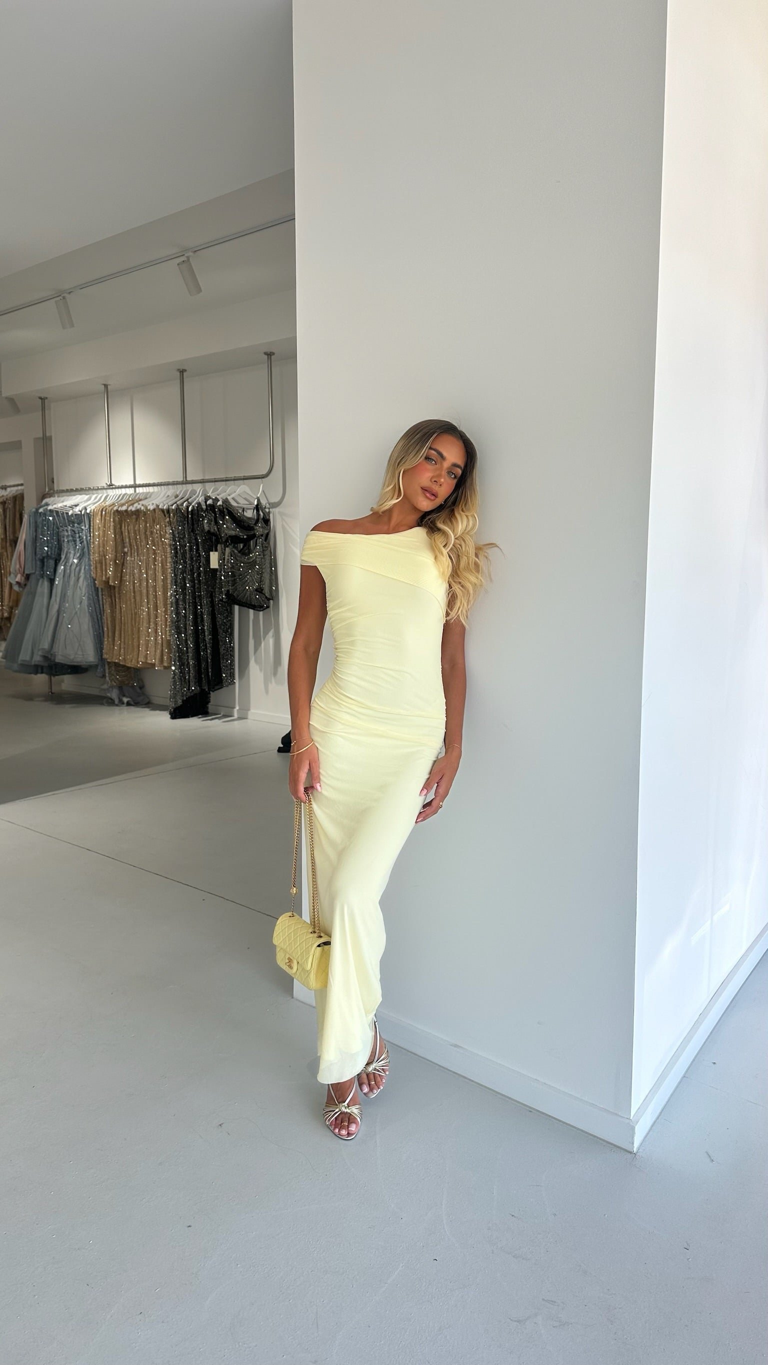 BROOKE MAXI DRESS BY MY SECRET WARDROBE LEMON photo 4