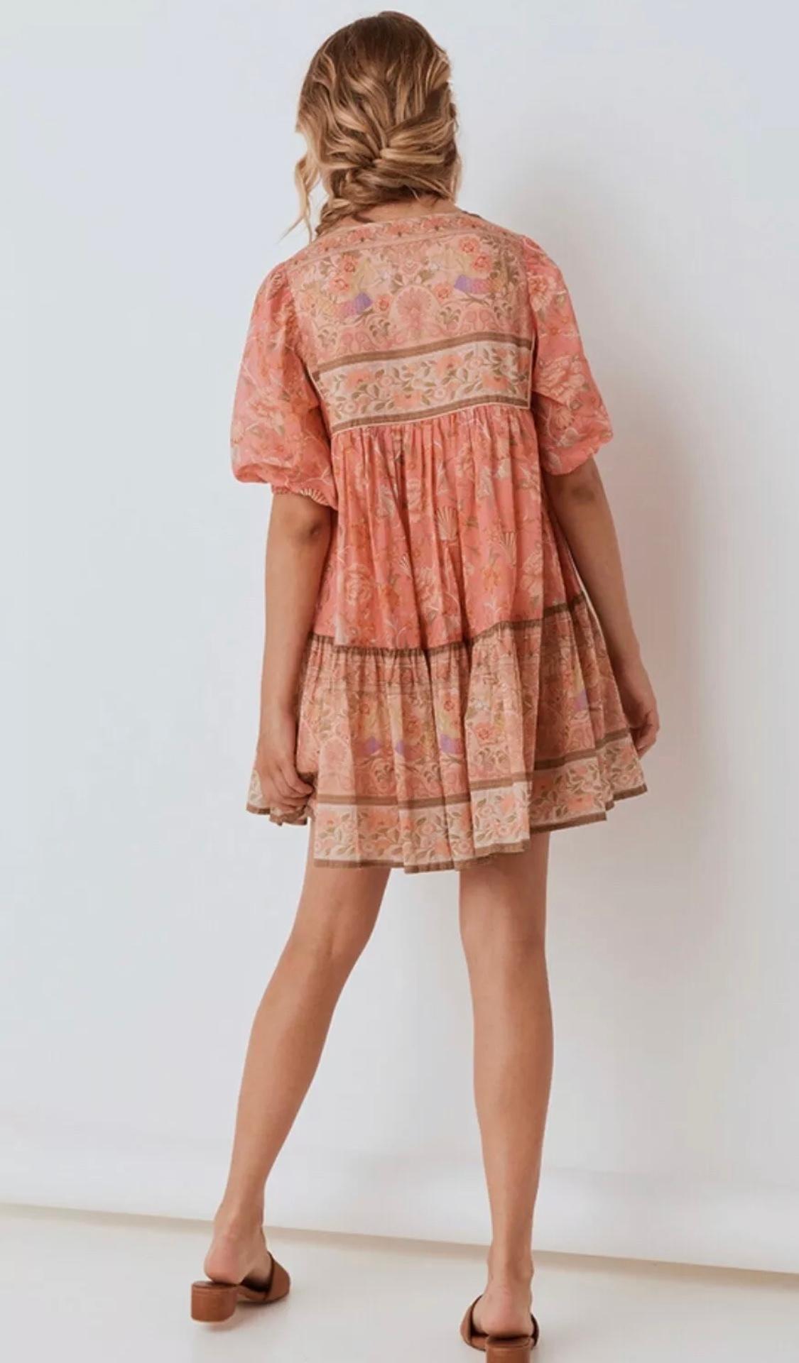 Spell & The Gypsy Seashell Boho Mini Dress Size 6 photo 3