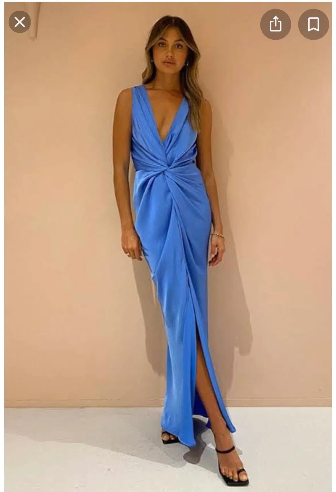 One Fell Swoop Gaia Maxi Dress Blue Size 12 photo 4