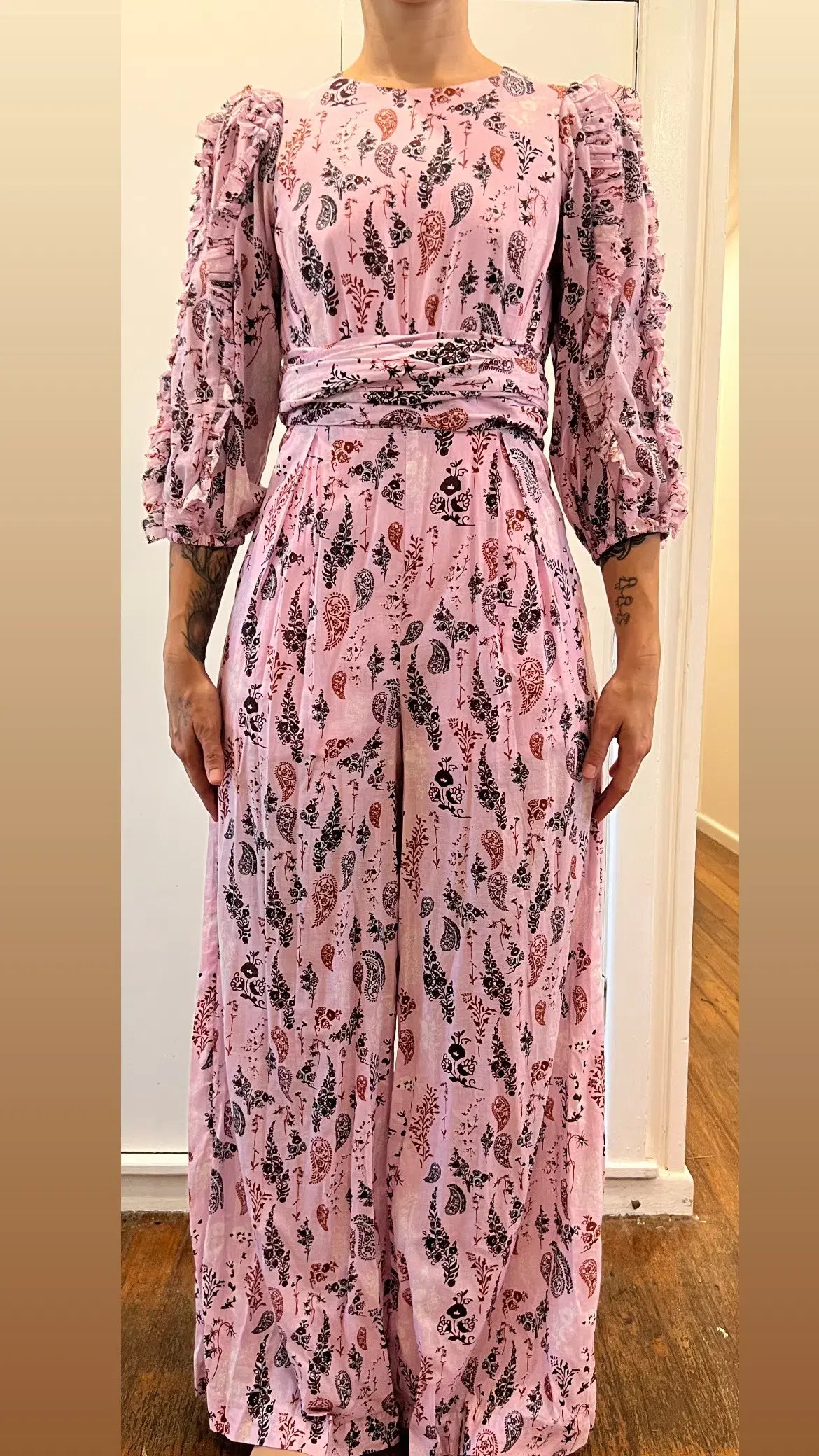Joslin Jumpsuit Paisley Pink Size AU 10 photo 2