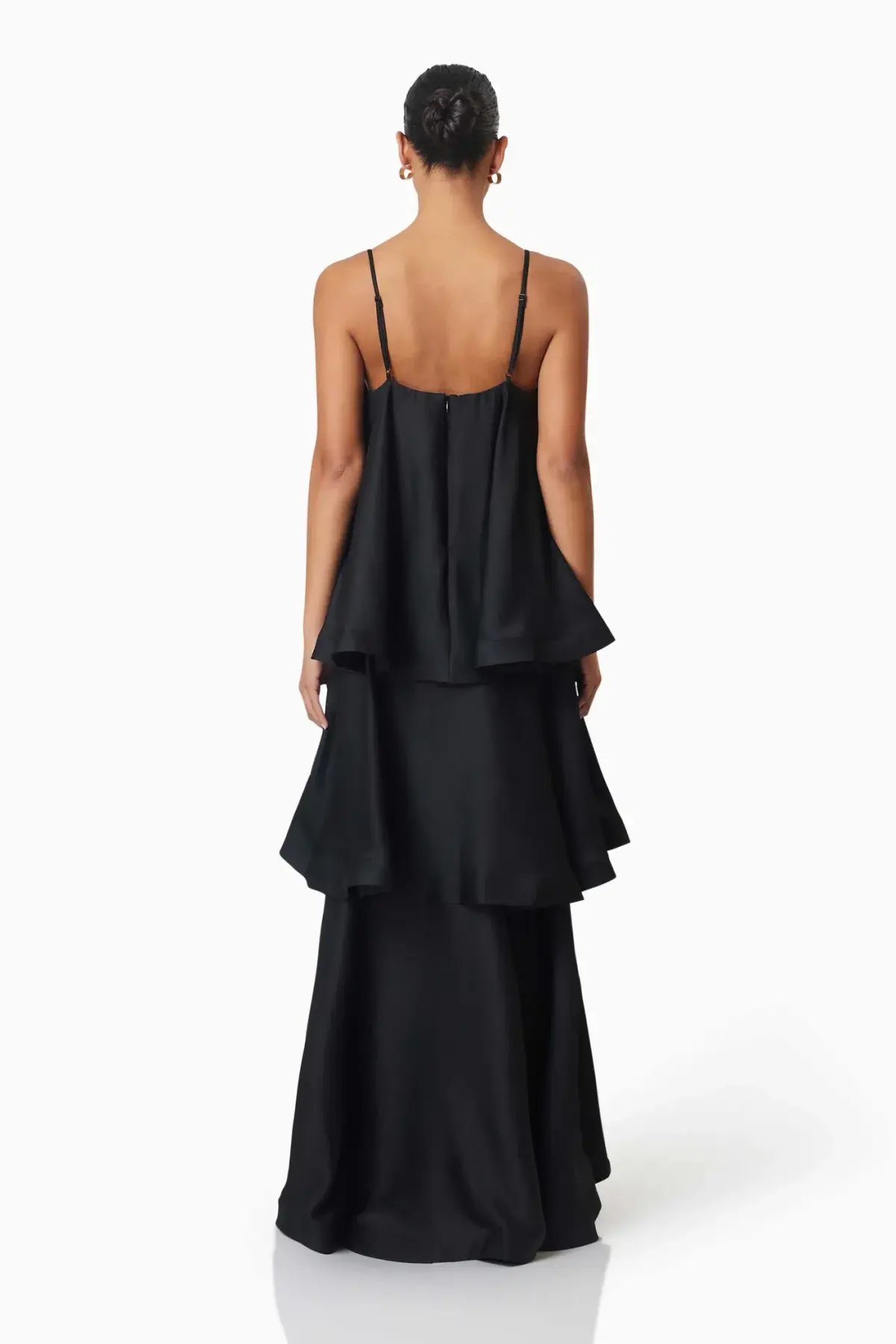 Elliatt Tilly Tiered Maxi Dress Black Size AU 6 photo 3