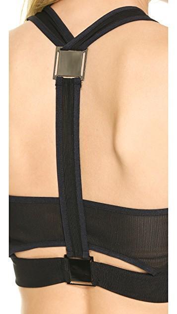 Bec & Bridge Cropped Mesh Top Black Size 8 photo 2
