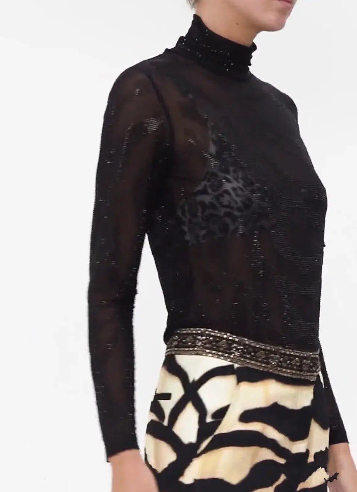 Camilla Jersey Turtleneck Tame My Tiger Black with Camilla Cool For Cats Soft Bra with Back Clip (AU16) photo 3