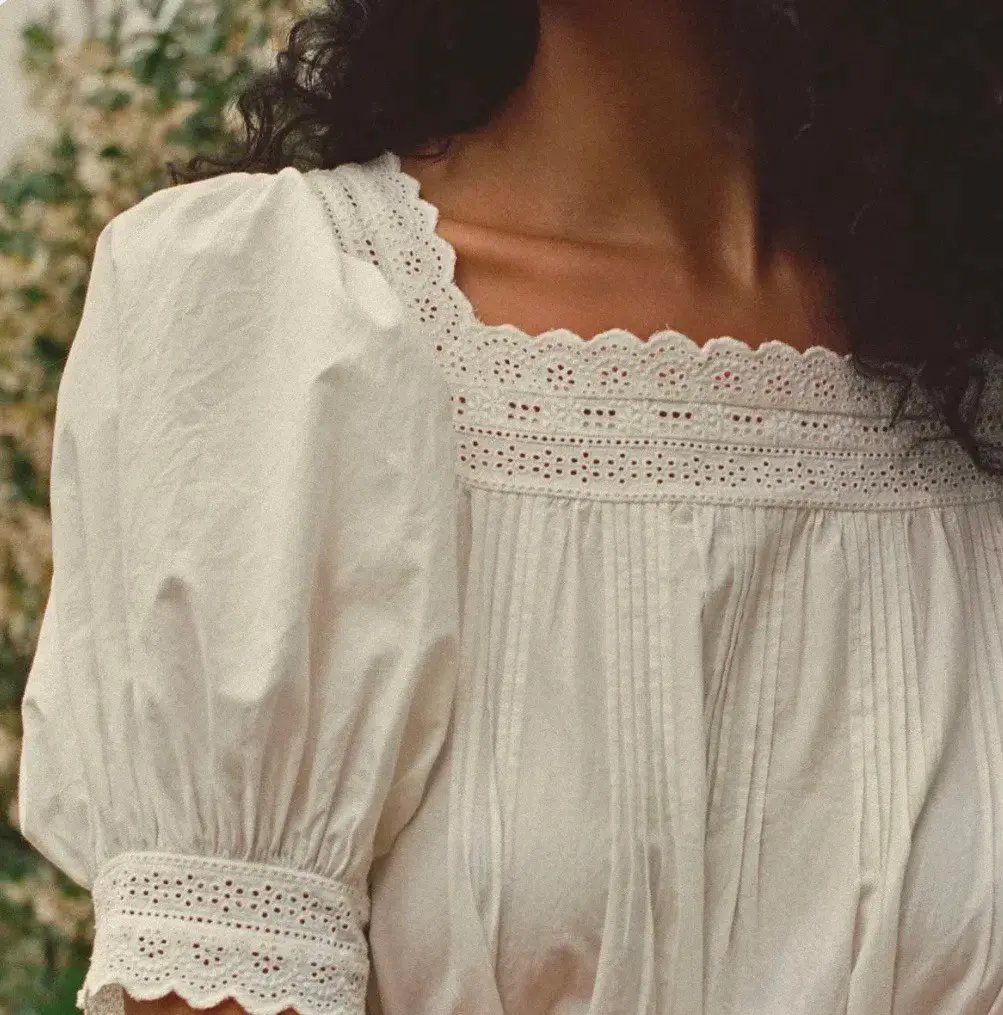 Doen Mignonette Cotton Poplin Dress White Size M / AU 10 photo 4