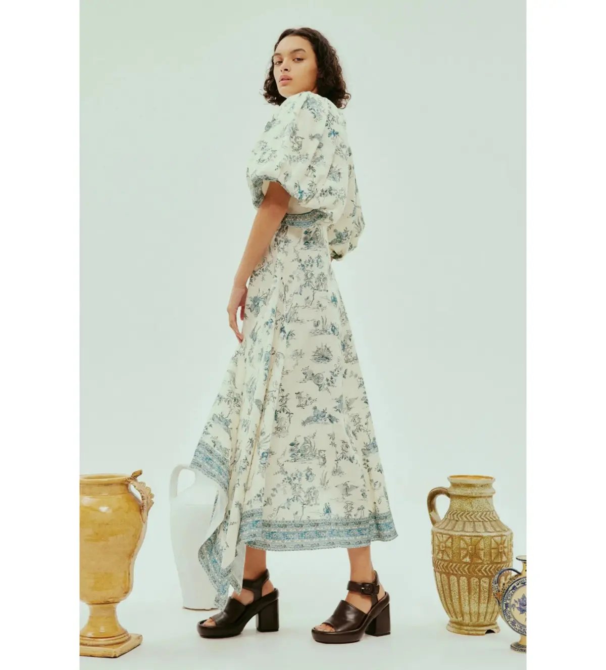 Alemais Casa Midi Dress Multi Floral Size AU 12 photo 3