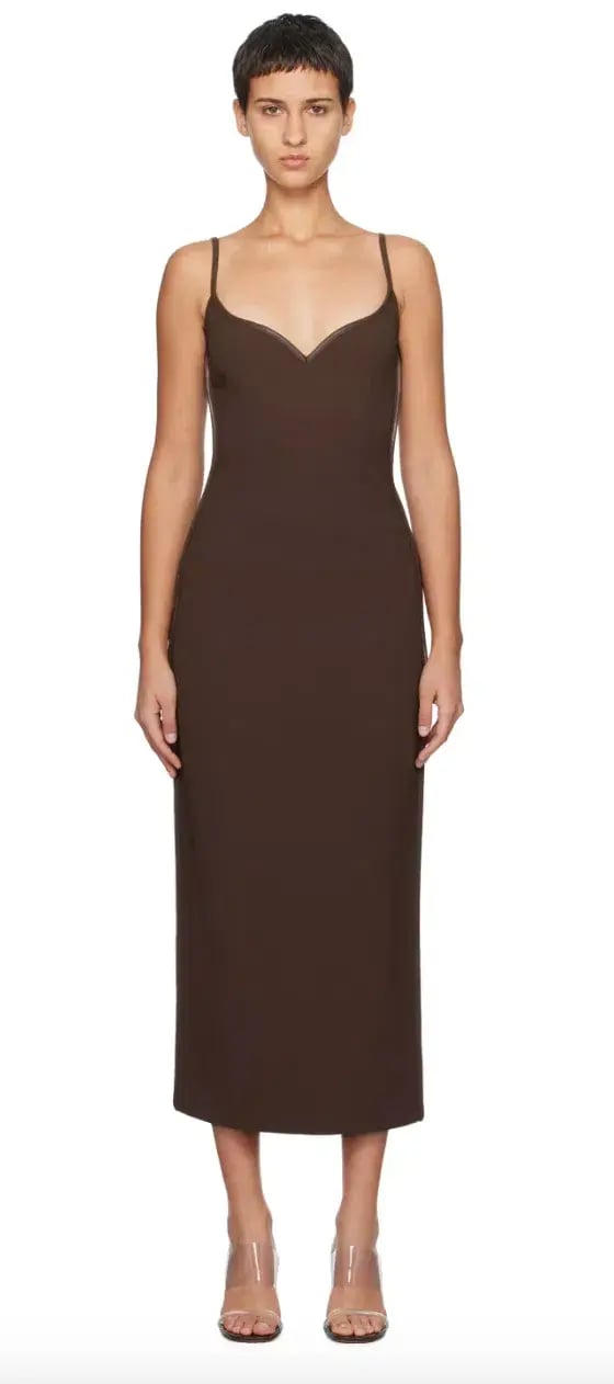 Paris Georgia Brown Heart Midi Dress Size AU 8 photo 2