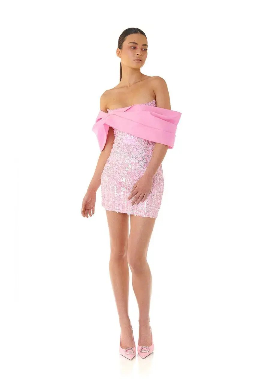 Eliya The Label Bianca Mini Dress in Pink Size Small / AU 8 photo 2