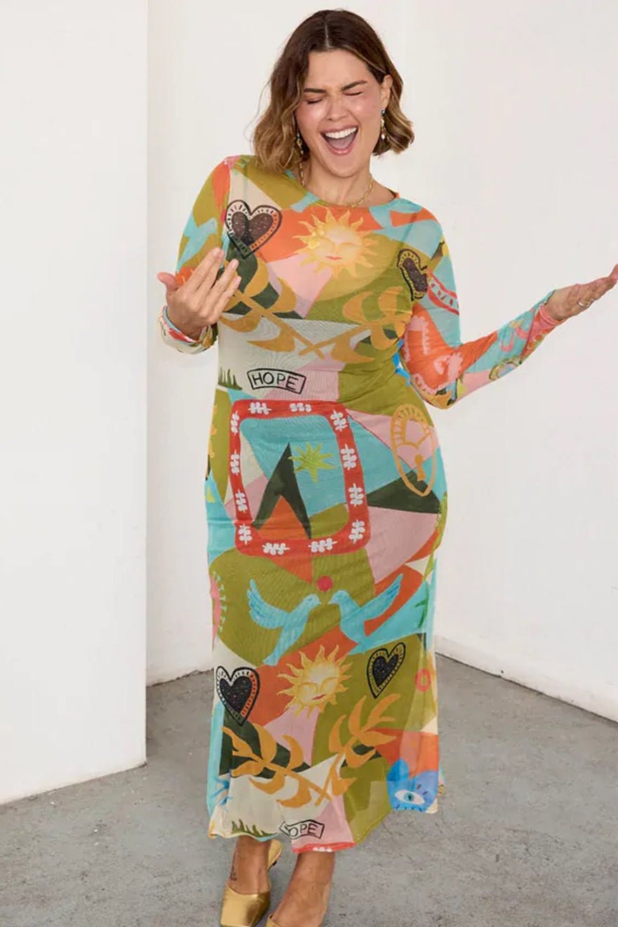 Never Fully Dressed Multi Sundazed Summer Mesh Dress photo 3