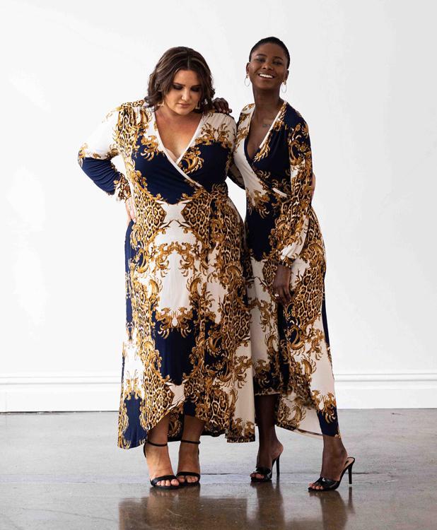 Mónica The Label Baroque Print Wrap Dress Size 12 photo 6