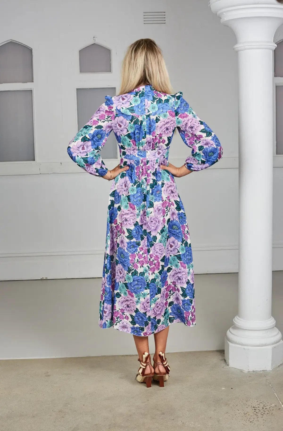Zimmermann Poppy Plunge Midi Dress Floral Size 2 photo 4