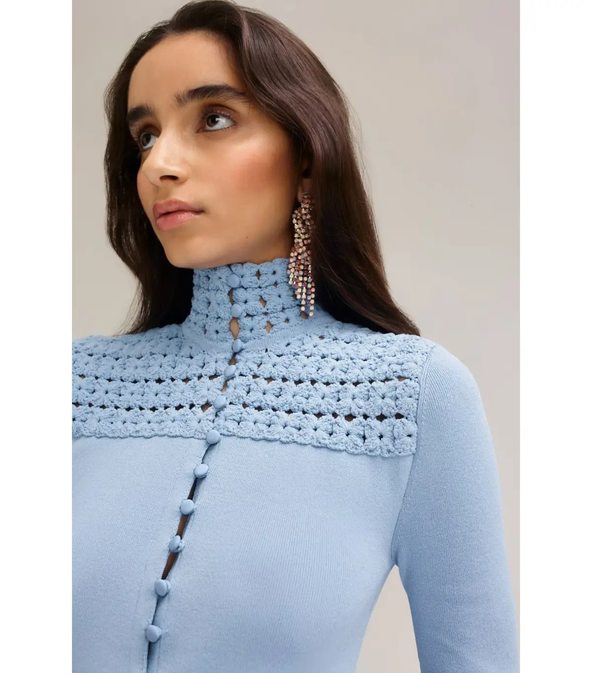 Scanlan Theodore Crepe Knit Daisy Soft Dress Denim Size M / AU 10 photo 4
