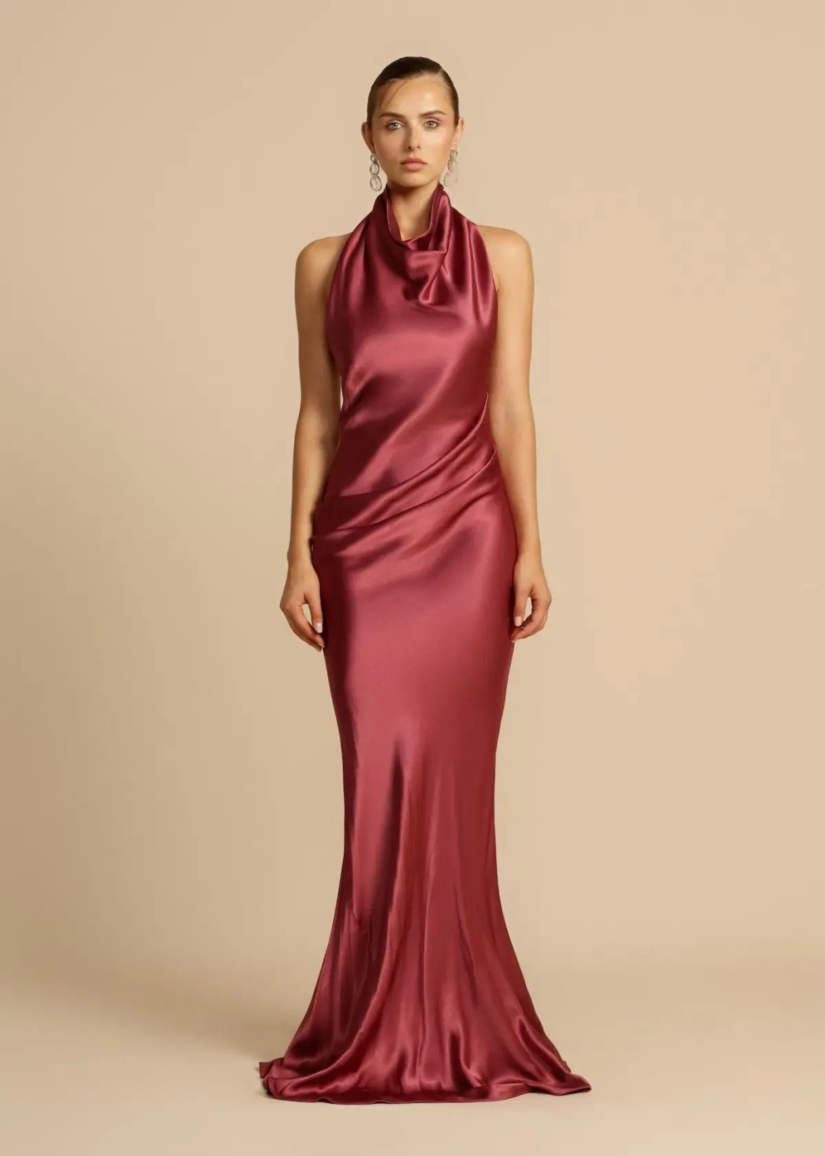Arcina Ori Gaia Dress Burgundy Rich Plum Hue Size S / AU 8 photo 2