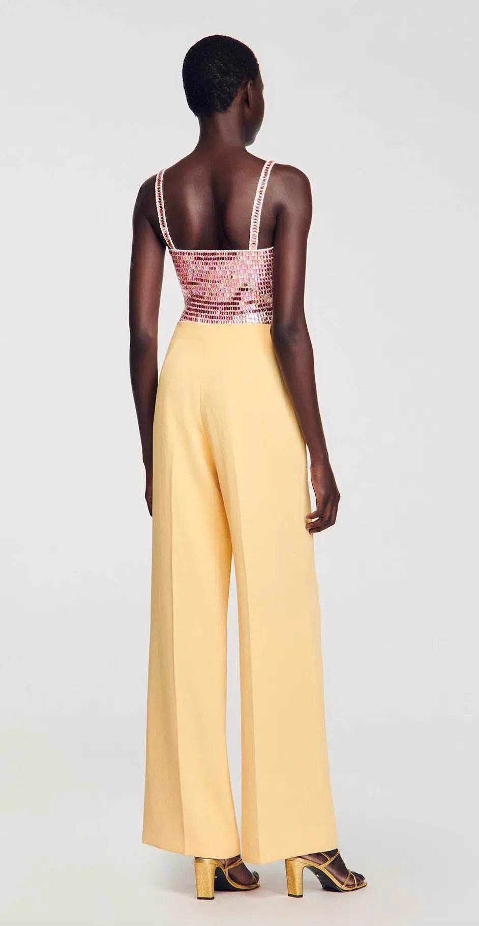 Sandro Pleated Pants Yellow Size 36 / AU 8 photo 2