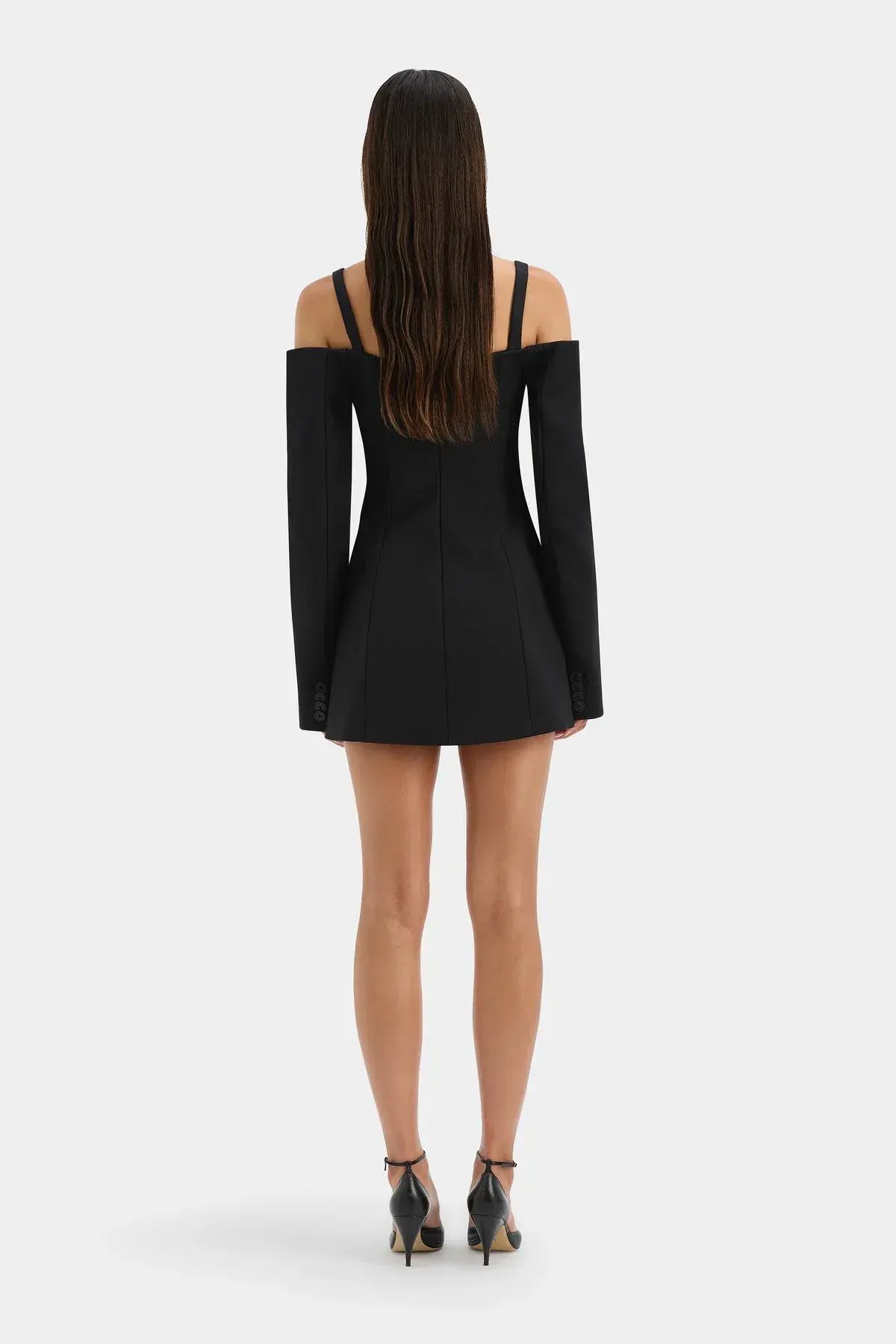 SIR SANDRINE LONG SLEEVE MINI IN BLACK SIZE AU 6 photo 2